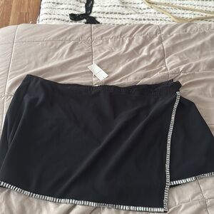Abercrombie & Fitch Black Mini Skirt with Silver Trim